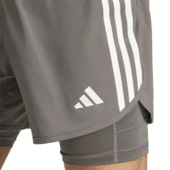 adidas Own The Run 3-Stripe 2in1 Shorts