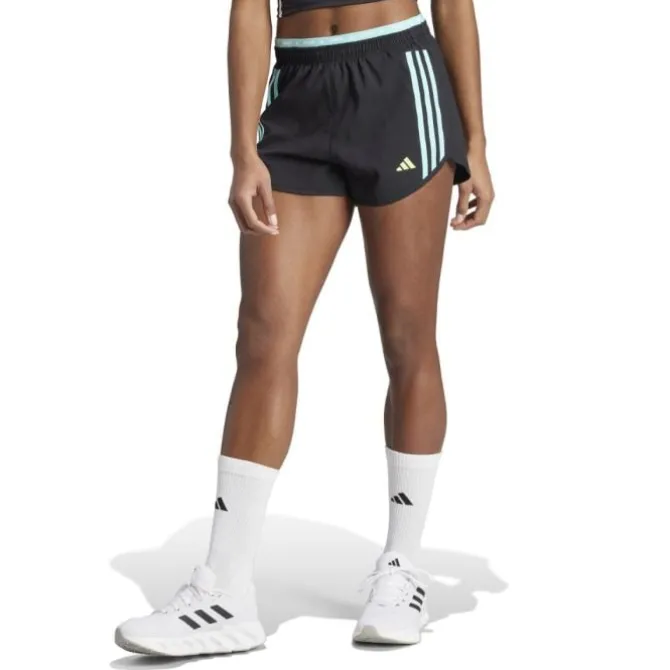 adidas Own The Run 3-Stripe 4" Shorts