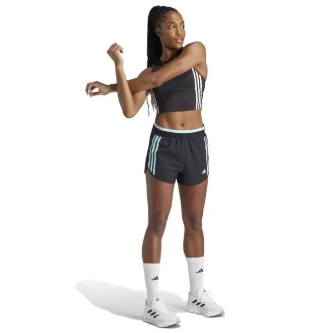 adidas Own The Run 3-Stripe 4" Shorts