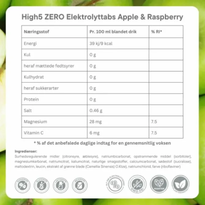 High5 Zero Apple/Rasberry - Box 8x20 Tabs